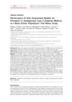 Performance of risk assessment models for prevalent or undiagnosed type 2 diabetes mellitus in a multi-ethnic population