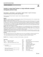 Variation in arterial input function in a large multicenter computed tomography perfusion study