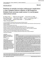 Prediction of mortality and major cardiovascular complications in type 2 diabetes