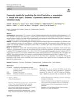 Prognostic models for predicting the risk of foot ulcer or amputation in people with type 2 diabetes