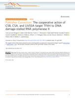 The cooperative action of CSB, CSA, and UVSSA target TFIIH to DNA damage-stalled RNA polymerase II (vol 11, 2104, 2020)