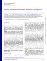 Bleeding risk of haemodialysis and peritoneal dialysis patients