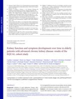 Kidney function and symptom development over time in elderly patients with advanced chronic kidney disease