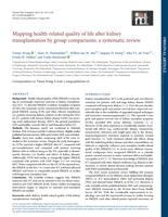 Mapping health-related quality of life after kidney transplantation by group comparisons: a systematic review