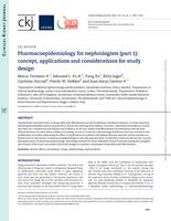 Pharmacoepidemiology for nephrologists (part 1): concept, applications and considerations for study design