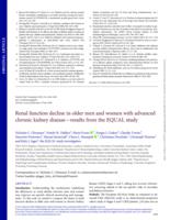 Renal function decline in older men and women with advanced chronic kidney disease-results from the EQUAL study