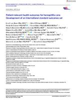 Patient-relevant health outcomes for hemophilia care