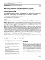 Open plate fixation versus nailing for humeral shaft fractures