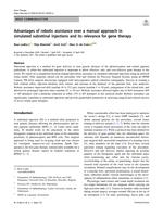 Advantages of robotic assistance over a manual approach in simulated subretinal injections and its relevance for gene therapy