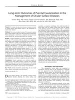 Long-term outcomes of punctal cauterization in the management of ocular surface diseases