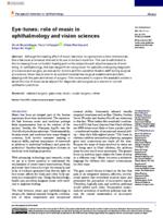 Eye-tunes: role of music in ophthalmology and vision sciences