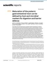 Maturation of the preterm gastrointestinal tract can be defined by host and microbial markers for digestion and barrier defense