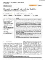 Diet quality among people with intellectual disabilities and borderline intellectual functioning