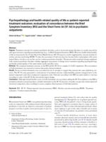 Psychopathology and health-related quality of life as patient-reported treatment outcomes