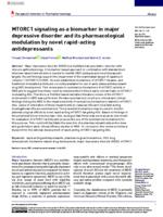 MTORC1 signaling as a biomarker in major depressive disorder and its pharmacological modulation by novel rapid-acting antidepressants