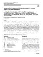 Clinical outcome of patients with metastatic melanoma of unknown primary in the era of novel therapy