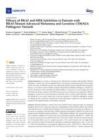 Efficacy of BRAF and MEK inhibition in patients with BRAF-mutant advanced melanoma and germline CDKN2A pathogenic variants