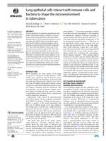 Lung epithelial cells interact with immune cells and bacteria to shape the microenvironment in tuberculosis