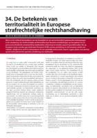 De betekenis van territorialiteit in Europese strafrechtelijke rechtshandhaving
