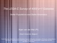 The LEGA-C Survey of 4000 Galaxies at z 1