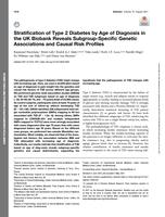 Stratification of type 2 diabetes by age of diagnosis in the UK Biobank reveals subgroup-specific genetic associations and causal risk profiles