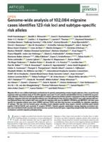 Genome-wide analysis of 102,084 migraine cases identifies 123 risk loci and subtype-specific risk alleles