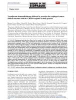 Neoadjuvant chemoradiotherapy followed by resection for esophageal cancer: clinical outcomes with the 'CROSS-regimen' in daily practice