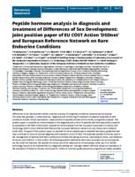 Peptide hormone analysis in diagnosis and treatment of differences of sex development