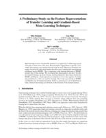 A preliminary study on the feature representations of transfer learning and gradient-based meta-learning techniques