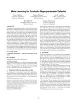 Meta-learning for symbolic hyperparameter defaults