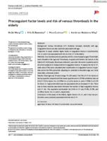 Procoagulant factor levels and risk of venous thrombosis in the elderly