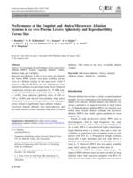 Performance of the emprint and amica microwave ablation systems in ex vivo porcine livers