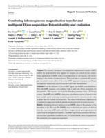 Combining inhomogeneous magnetization transfer and multipoint Dixon acquisition