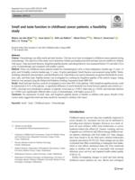 Smell and taste function in childhood cancer patients