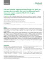 Effects of hospital preference for endovascular repair on postoperative mortality after elective abdominal aortic aneurysm repair