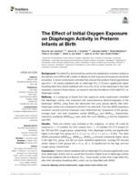 The effect of initial oxygen exposure on diaphragm activity in preterm infants at birth