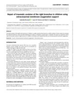 Repair of traumatic avulsion of the right bronchus in children using extracorporeal membrane oxygenation support