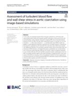Assessment of turbulent blood flow and wall shear stress in aortic coarctation using image-based simulations