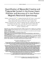 Quantification of myocardial creatine and triglyceride content in the human heart