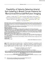 Feasibility of velocity-selective arterial spin labeling in breast cancer patients for noncontrast-enhanced perfusion imaging