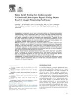 Stent graft sizing for endovascular abdominal aneurysm repair using open source image processing software