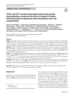 GSTM1 and GSTT1 double null genotypes determining cell fate and proliferation as potential risk factors of relapse in children with hematological malignancies after hematopoietic stem cell transplantation