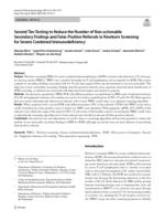 Second tier testing to reduce the number of non-actionable secondary findings and false-positive referrals in newborn screening for severe combined immunodeficiency