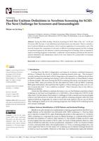 Need for uniform definitions in newborn screening for SCID: the next challenge for screeners and immunologists