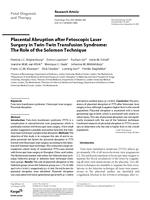 Placental abruption after fetoscopic laser surgery in twin-twin transfusion syndrome