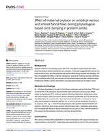 Effect of maternal oxytocin on umbilical venous and arterial blood flows during physiological-based cord clamping in preterm lambs