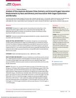 Analysis of discrepancies between pulse oximetry and arterial oxygen saturation measurements by race and ethnicity and association with organ dysfunction and mortality