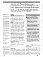 Diagnostic yield of bacteriological tests and predictors of severe outcome in adult patients with COVID-19 presenting to the emergency department