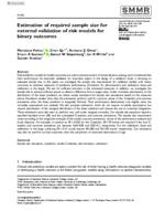 Estimation of required sample size for external validation of risk models for binary outcomes