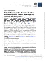 Bariatric surgery for hypothalamic obesity in craniopharyngioma patients